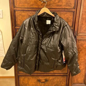 NWT Ci Sono faux leather and fur bomber woman’s jacket